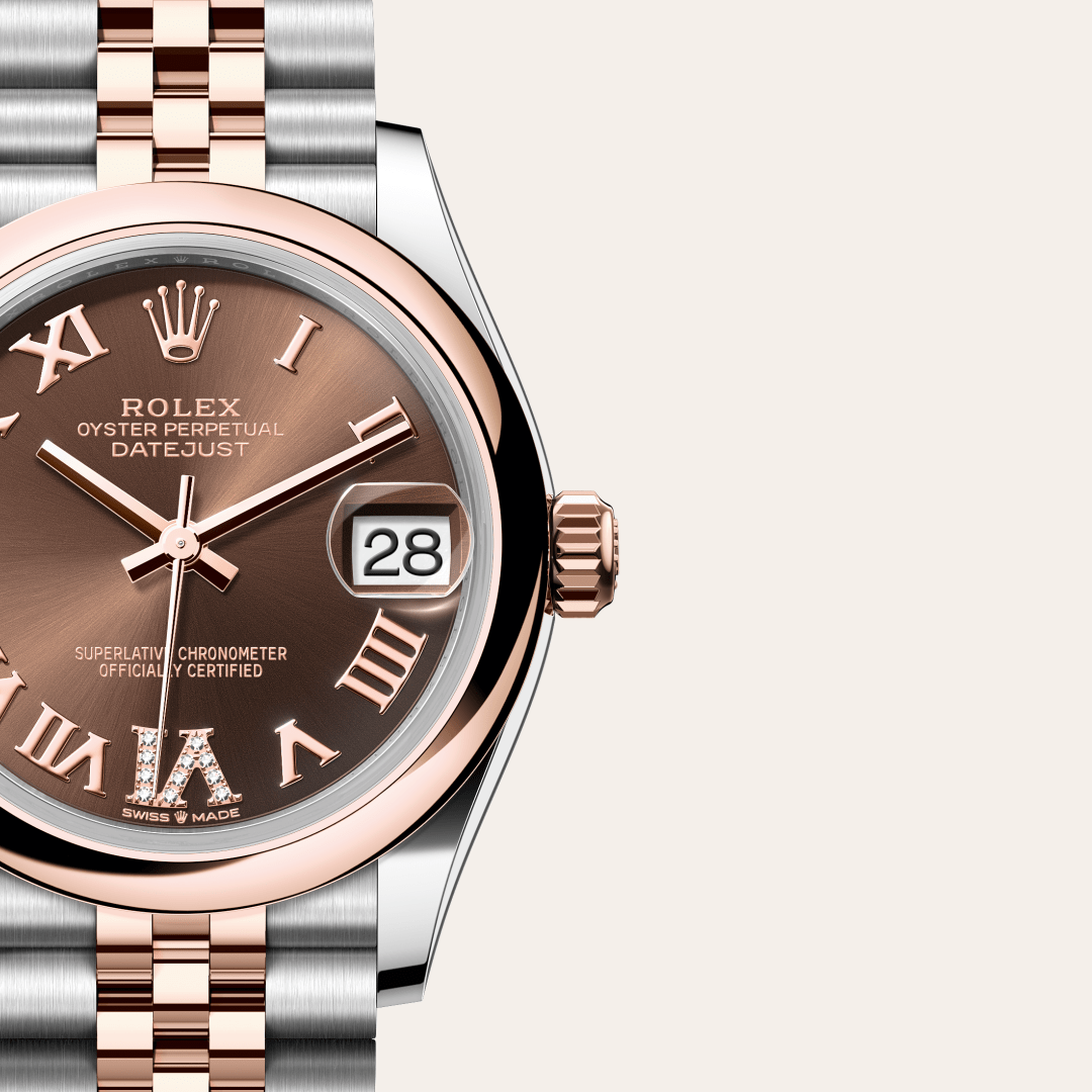 Rolex Datejust 31 Oyster, 31 mm, Oystersteel çelik ve Everose altın M278241-0004