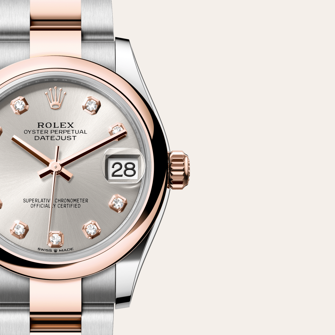 Rolex Datejust 31 Oyster, 31 mm, Oystersteel çelik ve Everose altın M278241-0015