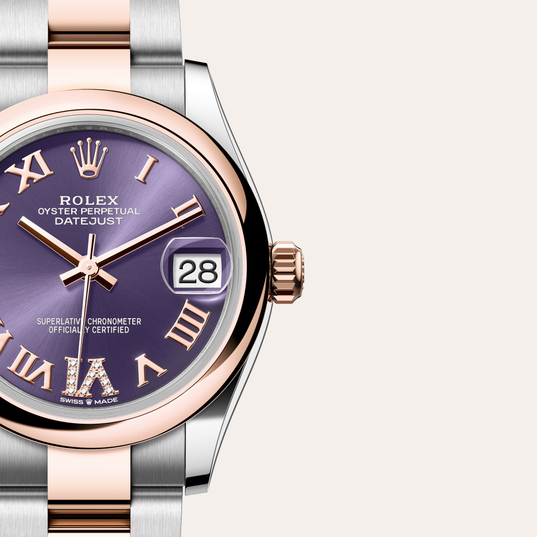 Rolex Datejust 31 Oyster, 31 mm, Oystersteel çelik ve Everose altın M278241-0019