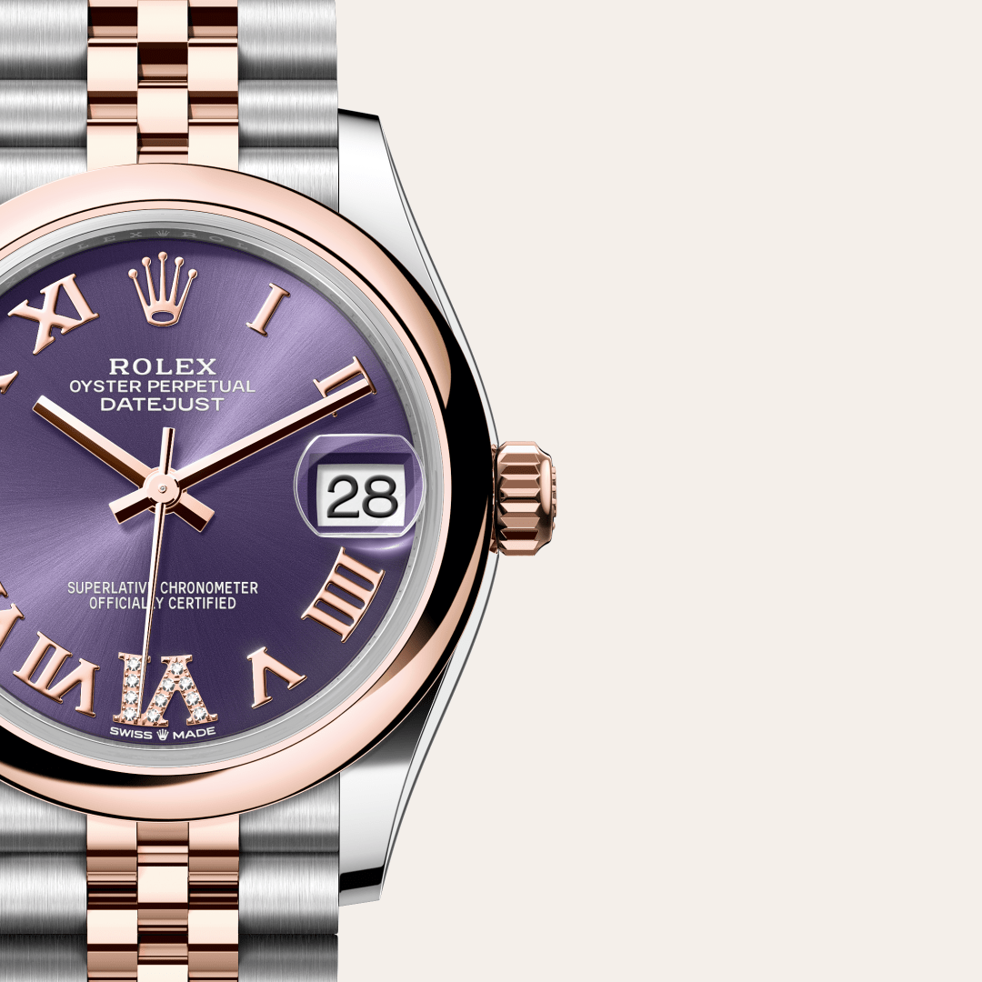 Rolex Datejust 31 Oyster, 31 mm, Oystersteel çelik ve Everose altın M278241-0020
