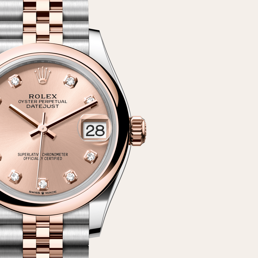 Rolex Datejust 31 Oyster, 31 mm, Oystersteel çelik ve Everose altın M278241-0024