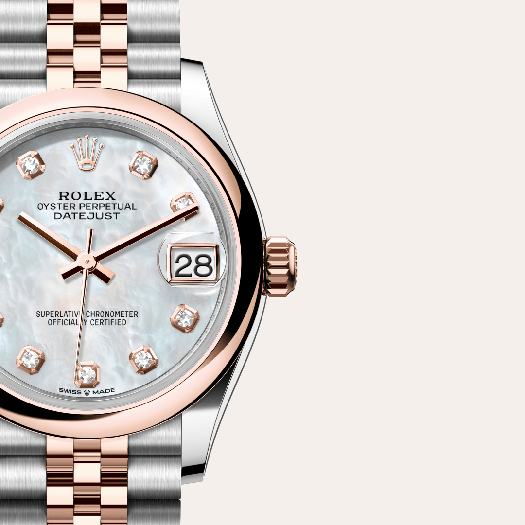 Rolex Datejust 31 Oyster, 31 mm, Oystersteel çelik ve Everose altın M278241-0026