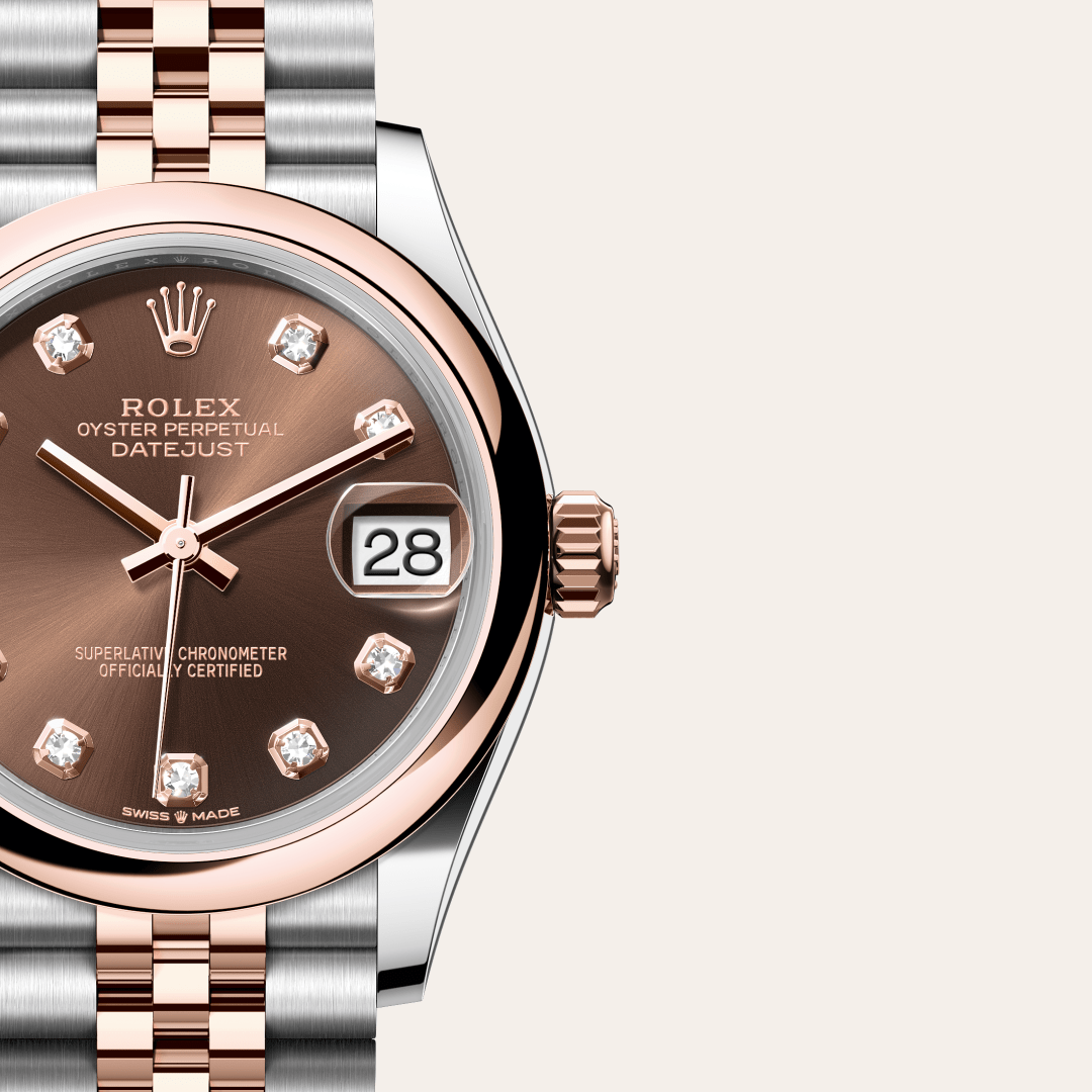 Rolex Datejust 31 Oyster, 31 mm, Oystersteel çelik ve Everose altın M278241-0028