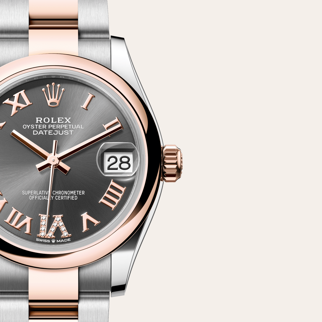 Rolex Datejust 31 Oyster, 31 mm, Oystersteel çelik ve Everose altın M278241-0029