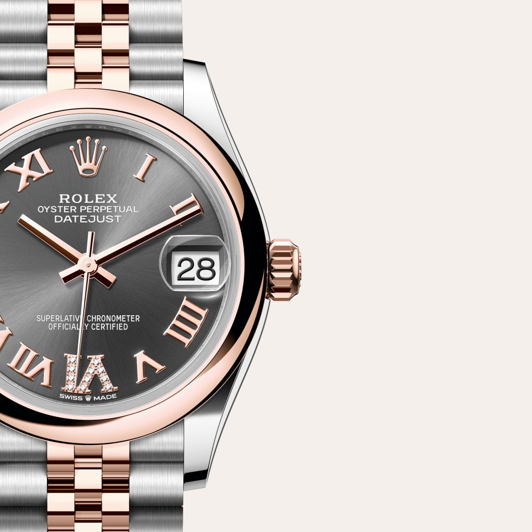 Rolex Datejust 31 Oyster, 31 mm, Oystersteel çelik ve Everose altın M278241-0030