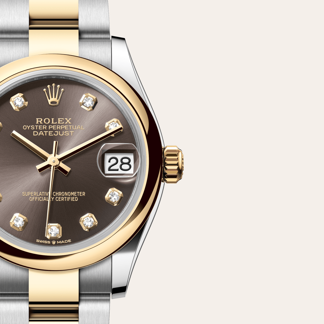 Rolex Datejust 31 Oyster, 31 mm, Oystersteel çelik ve sarı altın M278243-0021