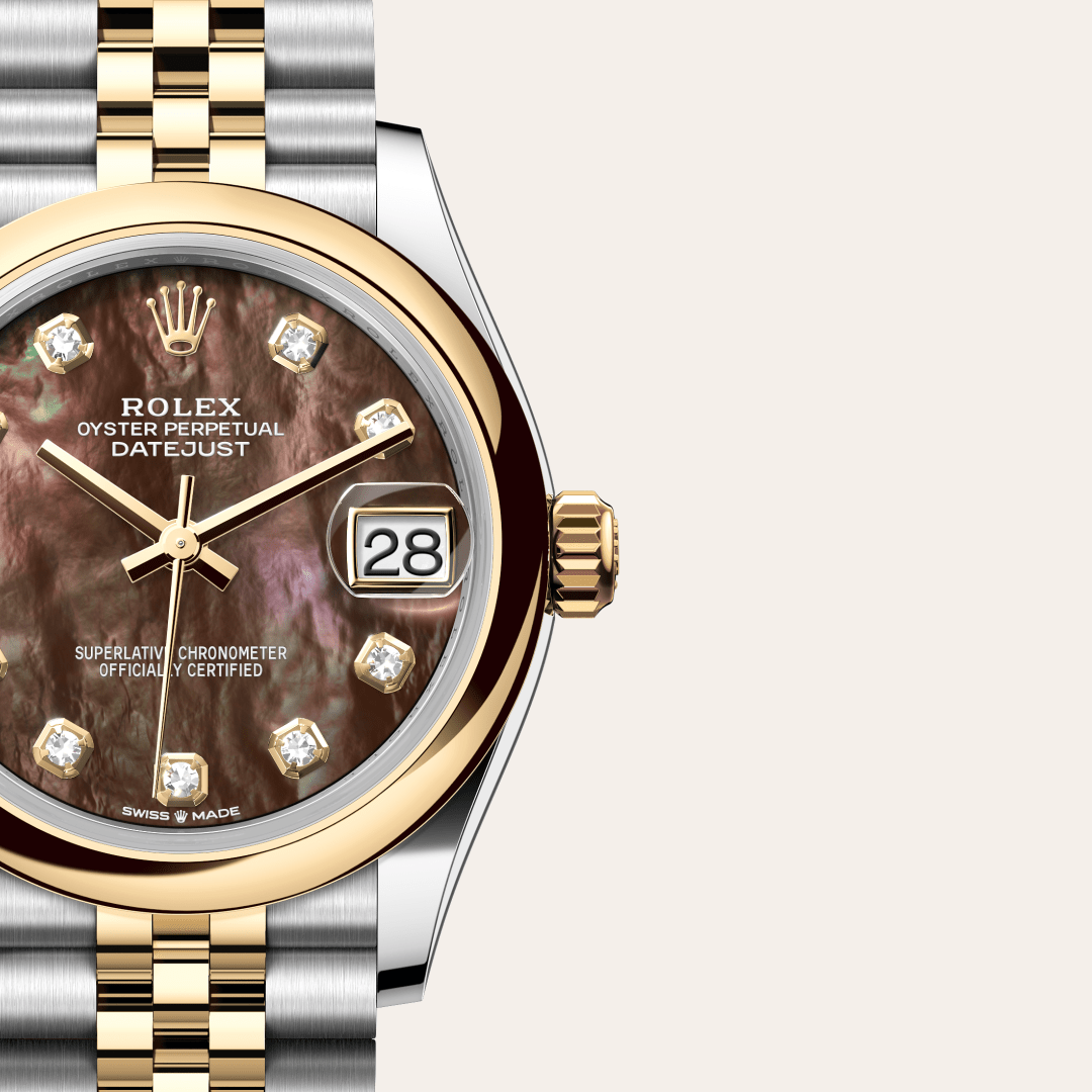 Rolex Datejust 31 Oyster, 31 mm, Oystersteel çelik ve sarı altın M278243-0024