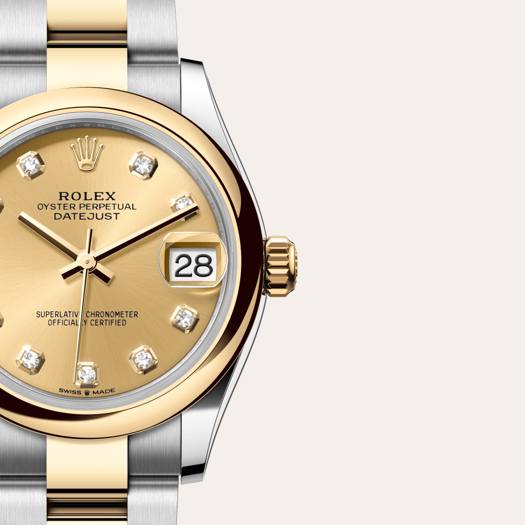 Rolex Datejust 31 Oyster, 31 mm, Oystersteel çelik ve sarı altın M278243-0025