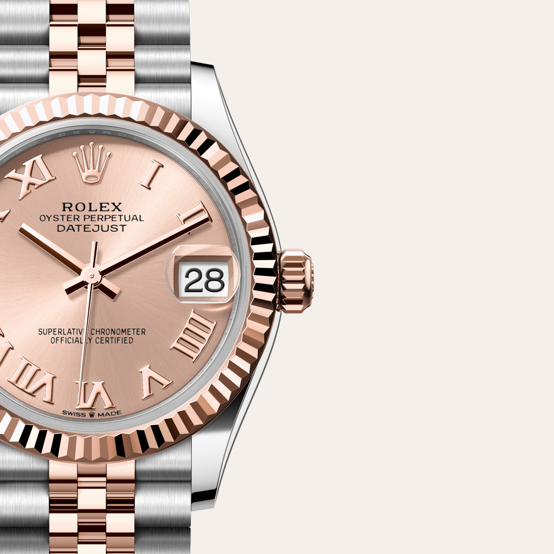 Rolex Datejust 31 Oyster, 31 mm, Oystersteel çelik ve Everose altın M278271-0006