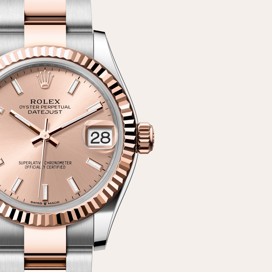 Rolex Datejust 31 Oyster, 31 mm, Oystersteel çelik ve Everose altın M278271-0009