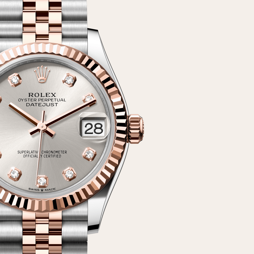 Rolex Datejust 31 Oyster, 31 mm, Oystersteel çelik ve Everose altın M278271-0016