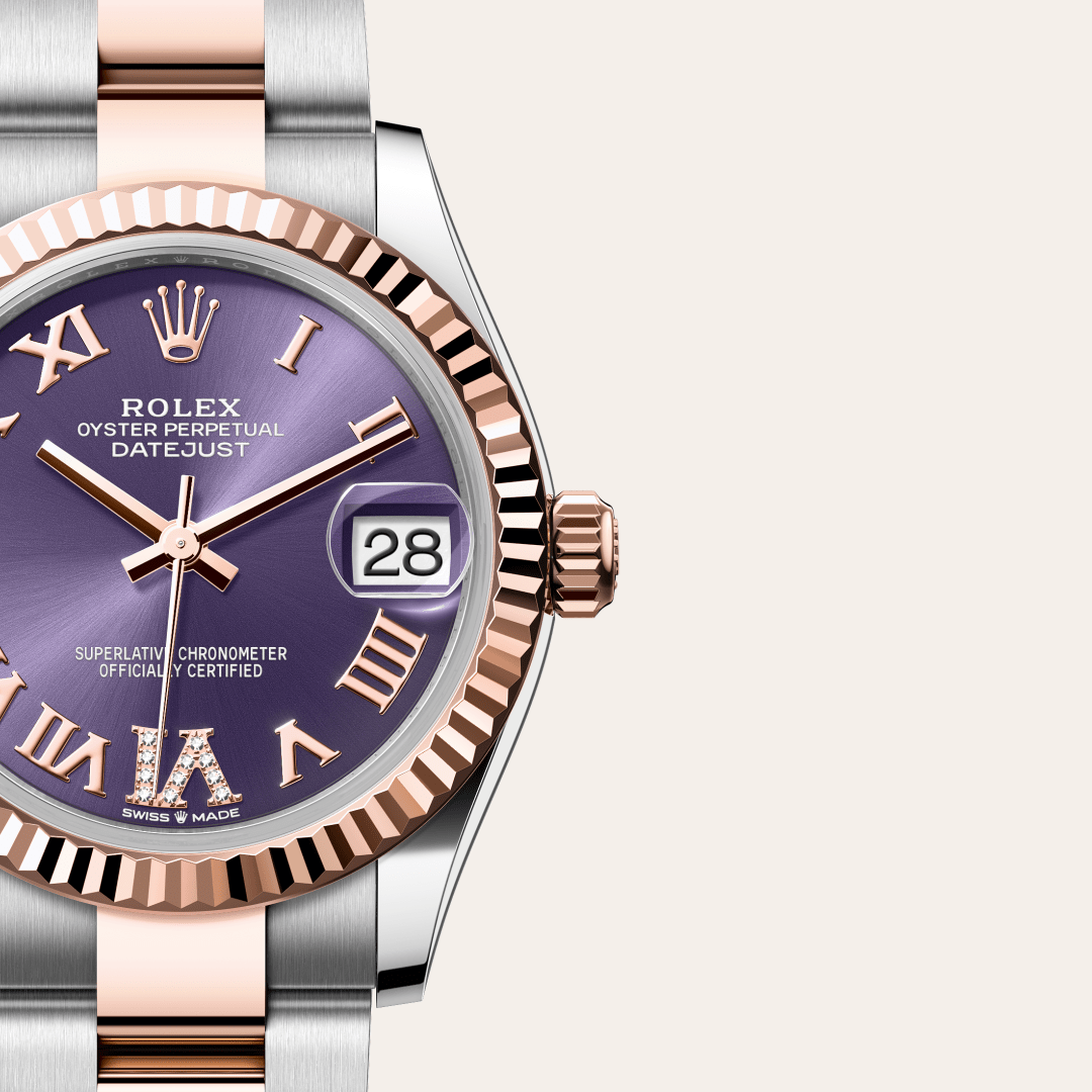 Rolex Datejust 31 Oyster, 31 mm, Oystersteel çelik ve Everose altın M278271-0019