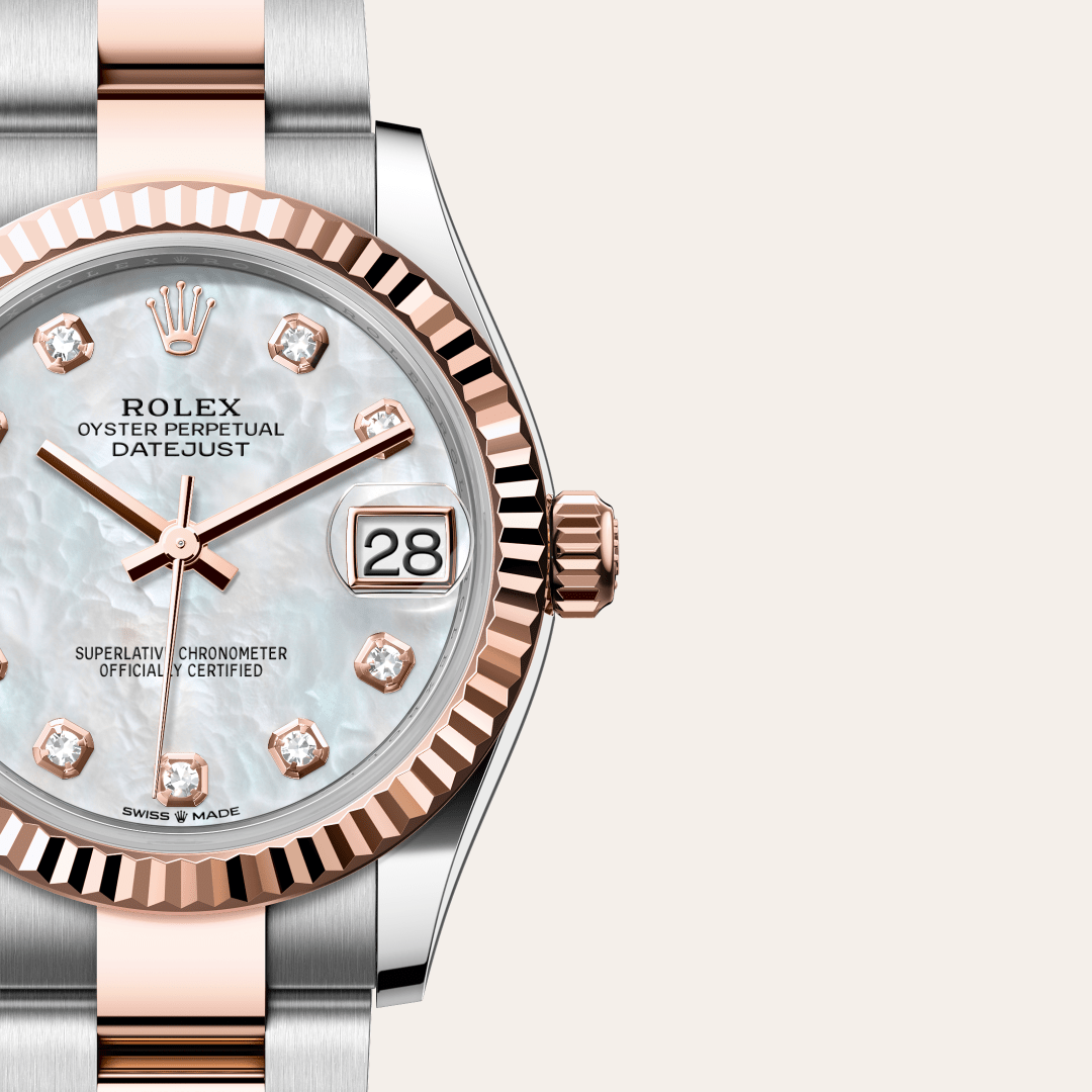 Rolex Datejust 31 Oyster, 31 mm, Oystersteel çelik ve Everose altın M278271-0025