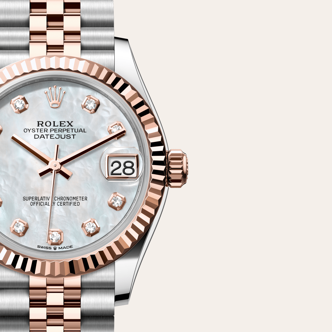 Rolex Datejust 31 Oyster, 31 mm, Oystersteel çelik ve Everose altın M278271-0026
