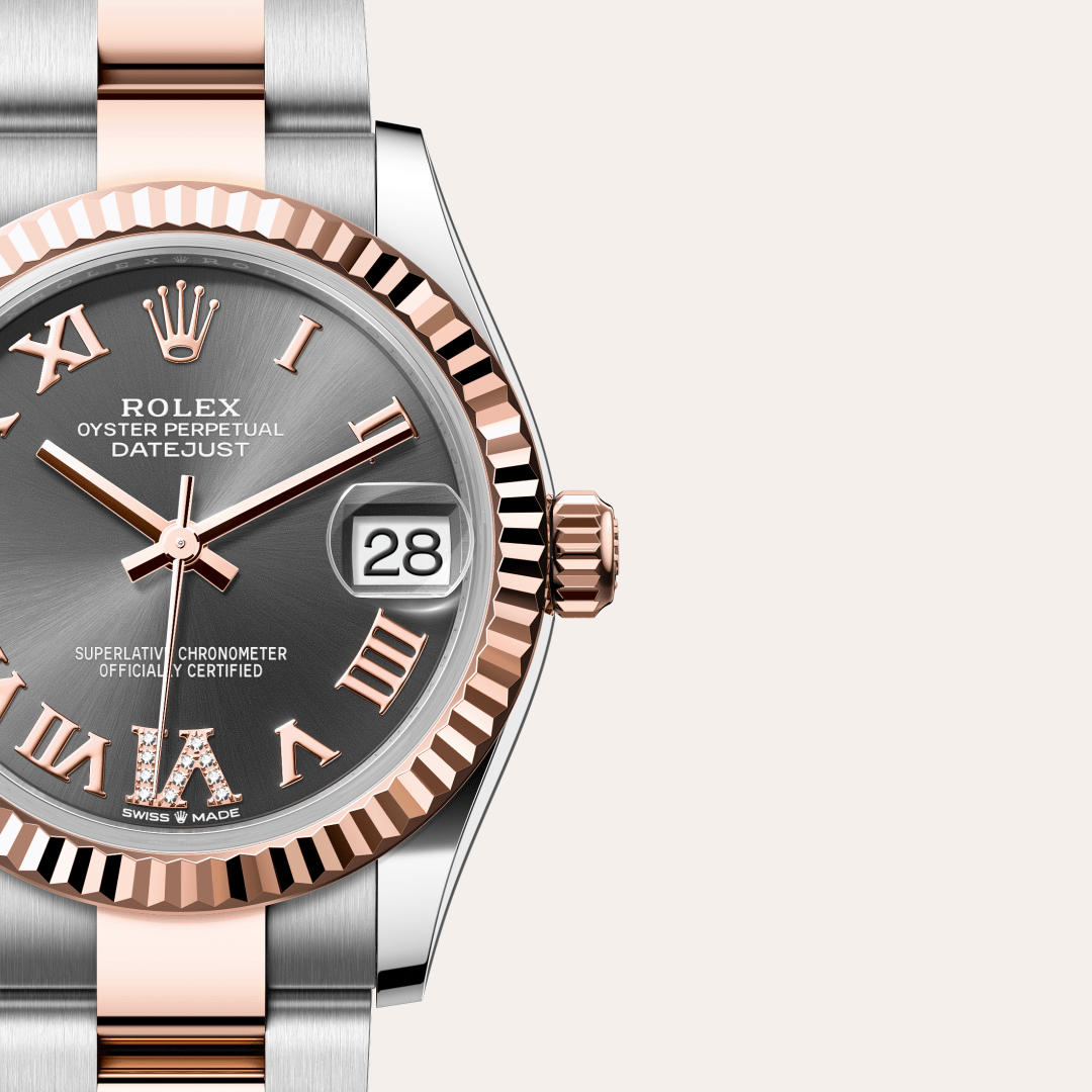 Rolex Datejust 31 Oyster, 31 mm, Oystersteel çelik ve Everose altın M278271-0029