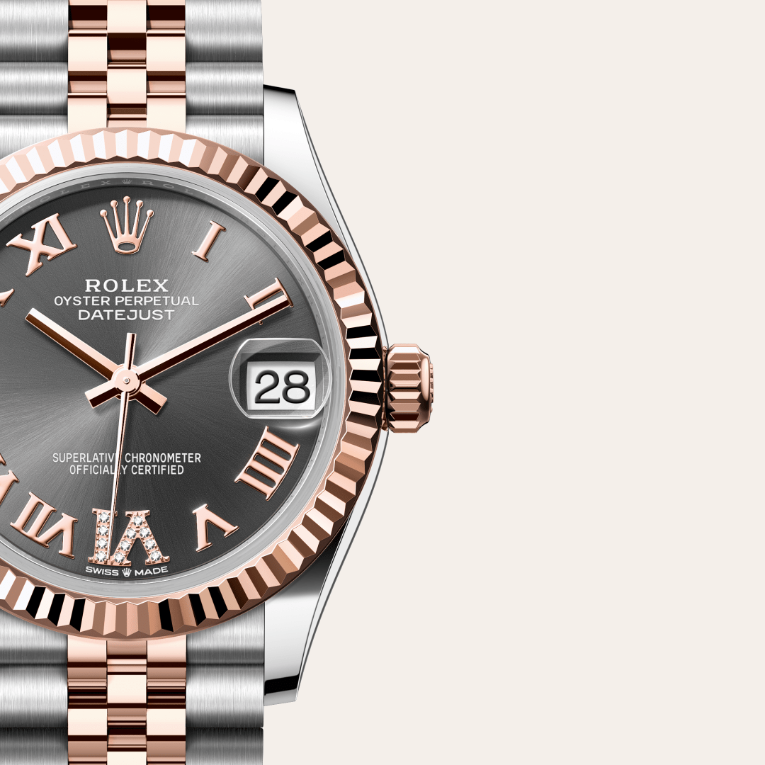 Rolex Datejust 31 Oyster, 31 mm, Oystersteel çelik ve Everose altın M278271-0030