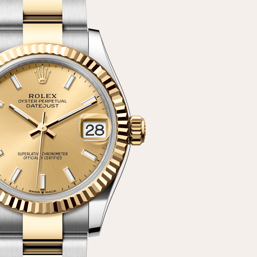 Rolex Datejust 31 Oyster, 31 mm, Oystersteel çelik ve sarı altın M278273-0013