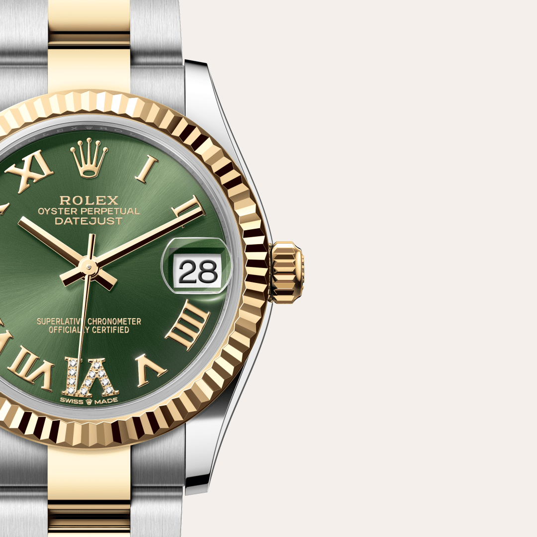 Rolex Datejust 31 Oyster, 31 mm, Oystersteel çelik ve sarı altın M278273-0015