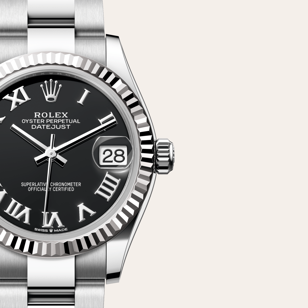 Rolex Datejust 31 Oyster, 31 mm, Oystersteel çelik ve beyaz altın M278274-0001