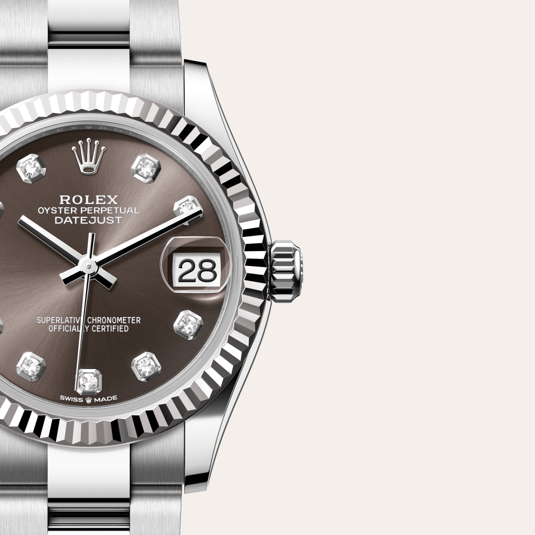 Rolex Datejust 31 Oyster, 31 mm, Oystersteel çelik ve beyaz altın M278274-0007