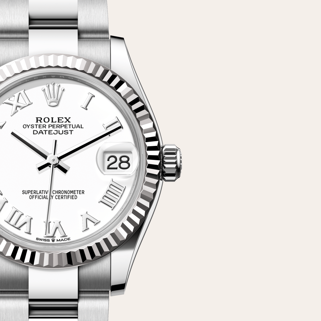 Rolex Datejust 31 Oyster, 31 mm, Oystersteel çelik ve beyaz altın M278274-0009