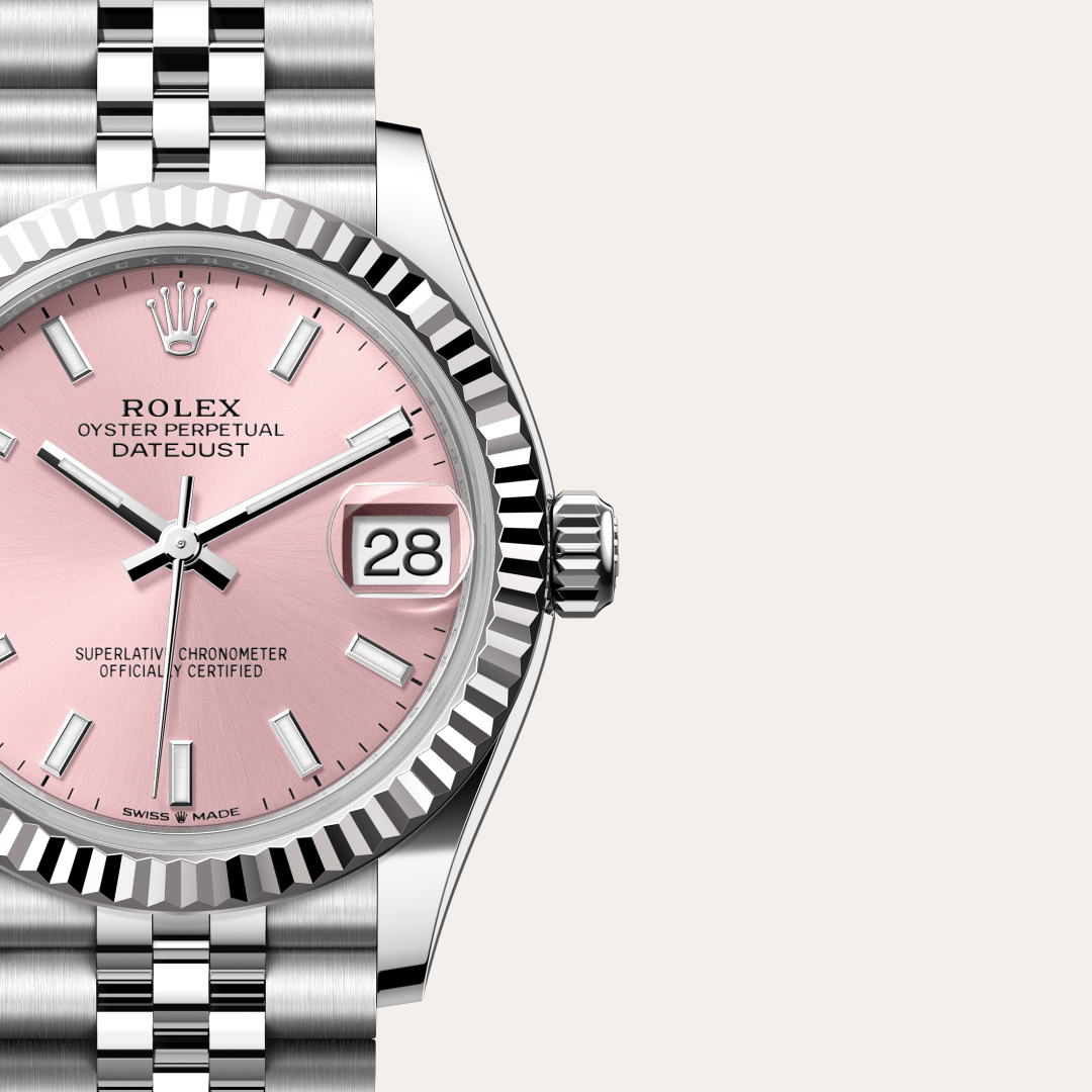 Rolex Datejust 31 Oyster, 31 mm, Oystersteel çelik ve beyaz altın M278274-0014