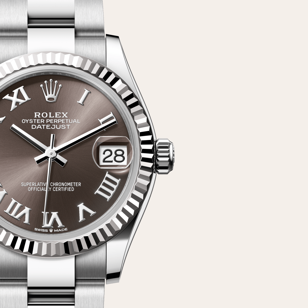 Rolex Datejust 31 Oyster, 31 mm, Oystersteel çelik ve beyaz altın M278274-0021