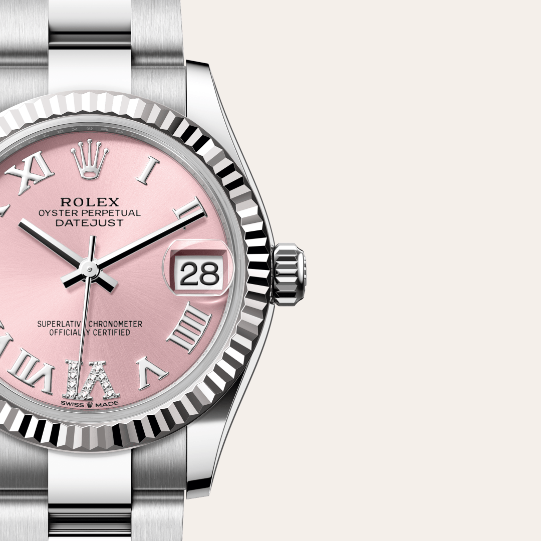 Rolex Datejust 31 Oyster, 31 mm, Oystersteel çelik ve beyaz altın M278274-0023