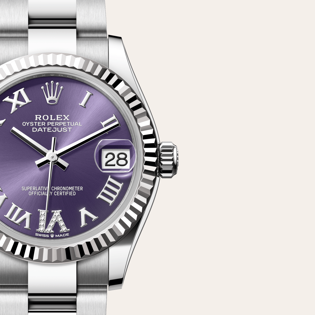 Rolex Datejust 31 Oyster, 31 mm, Oystersteel çelik ve beyaz altın M278274-0025