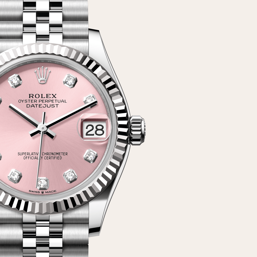 Rolex Datejust 31 Oyster, 31 mm, Oystersteel çelik ve beyaz altın M278274-0032