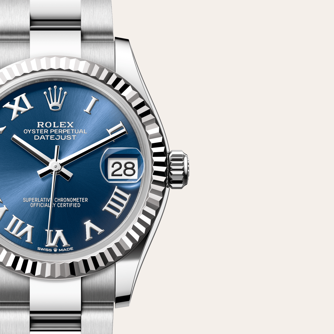 Rolex Datejust 31 Oyster, 31 mm, Oystersteel çelik ve beyaz altın M278274-0033