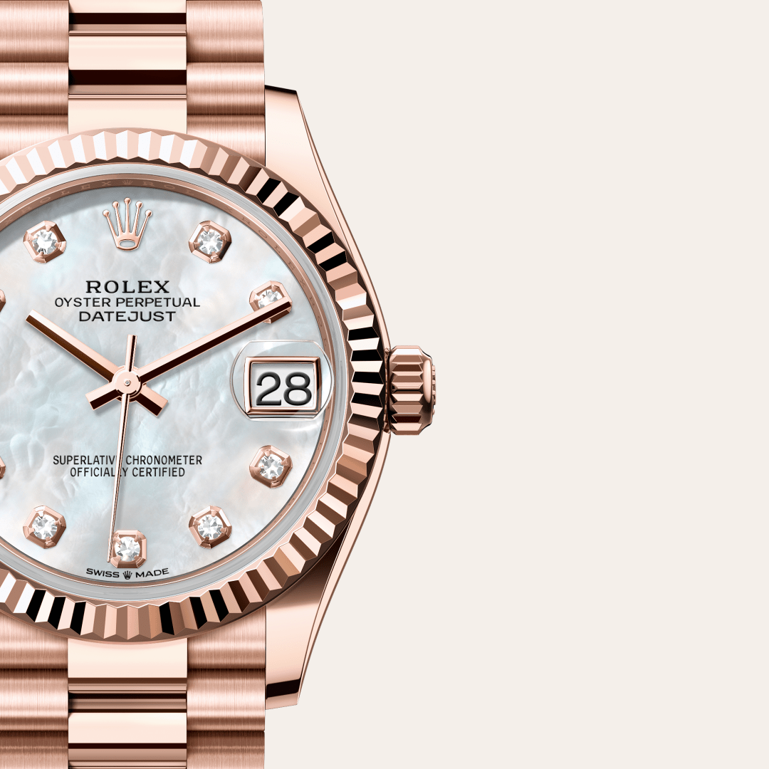 Rolex Datejust 31 Oyster, 31 mm, Everose altın M278275-0009