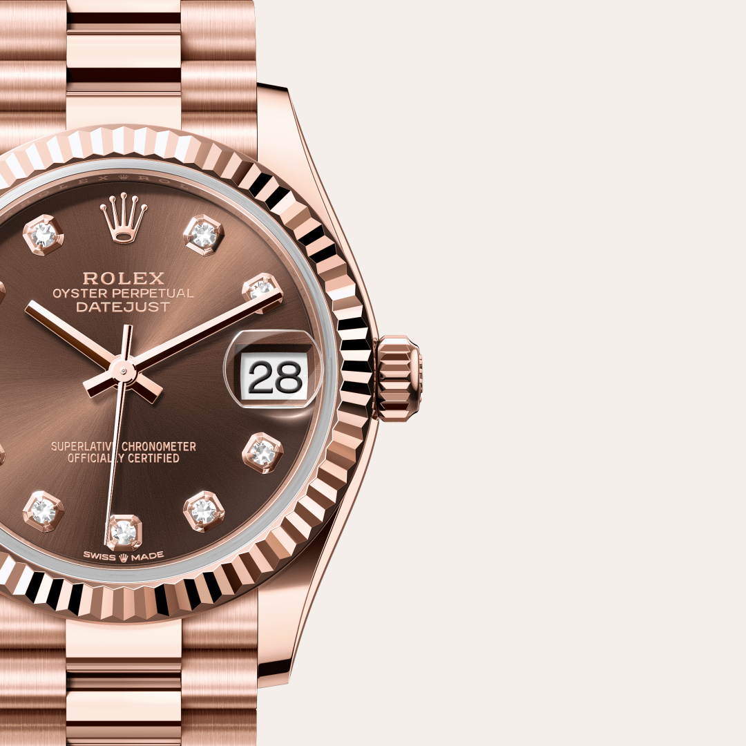 Rolex Datejust 31 Oyster, 31 mm, Everose altın M278275-0010