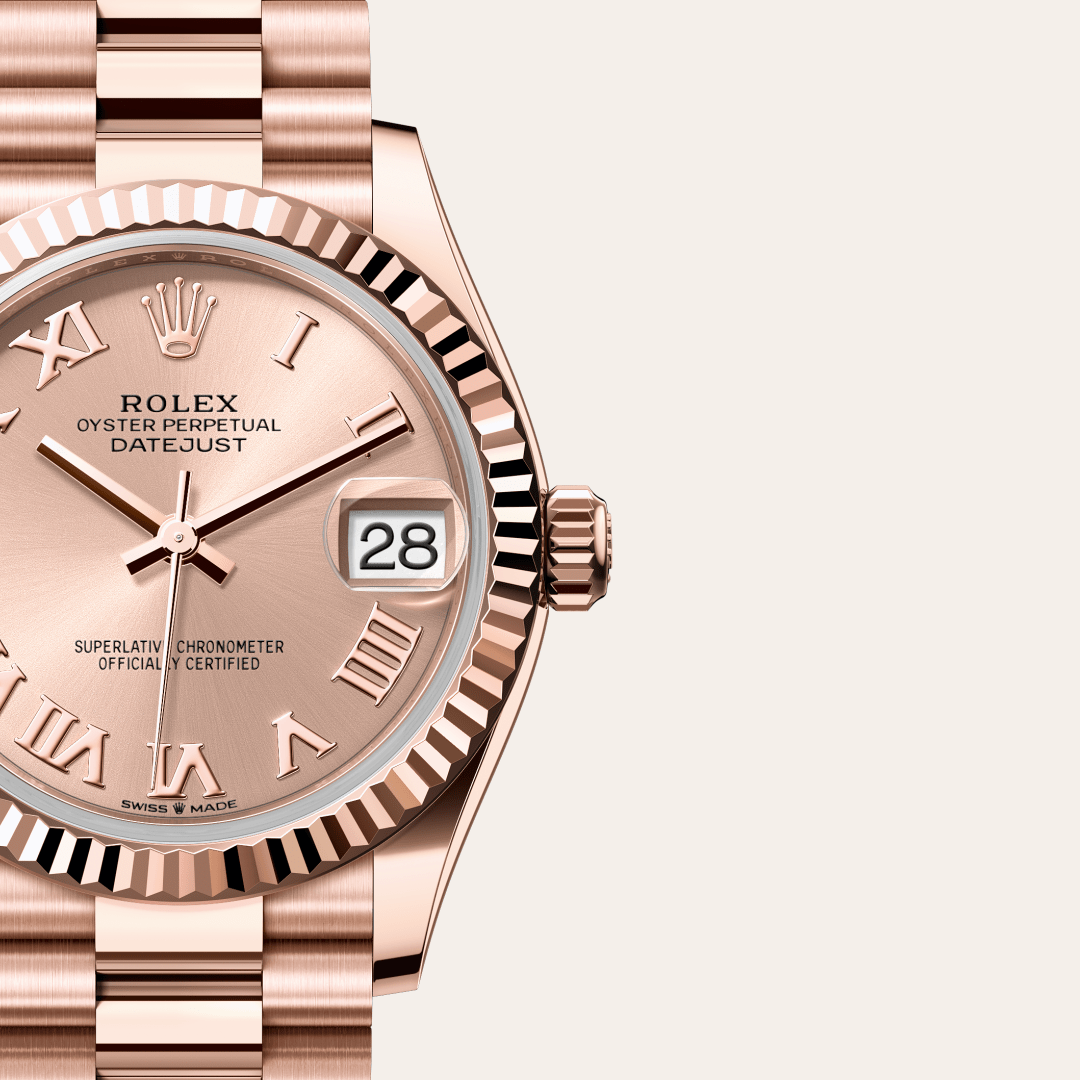 Rolex Datejust 31 Oyster, 31 mm, Everose altın M278275-0035