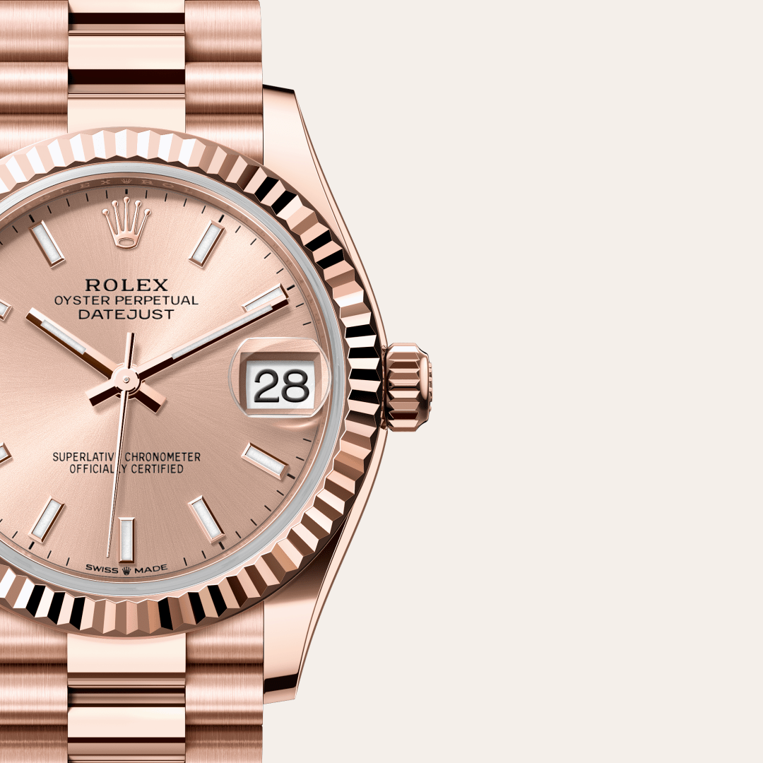Rolex Datejust 31 Oyster, 31 mm, Everose altın M278275-0037