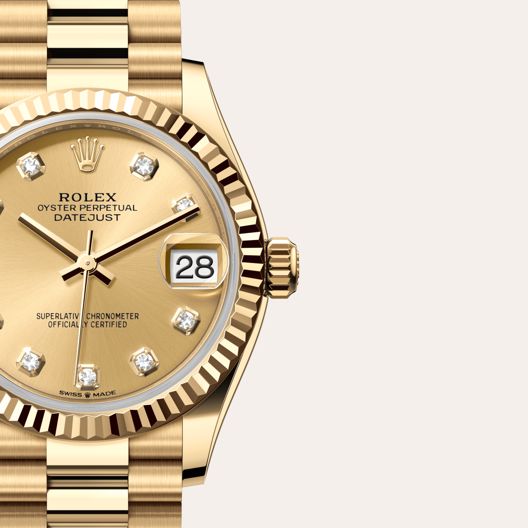 Rolex Datejust 31 Oyster, 31 mm, sarı altın M278278-0009