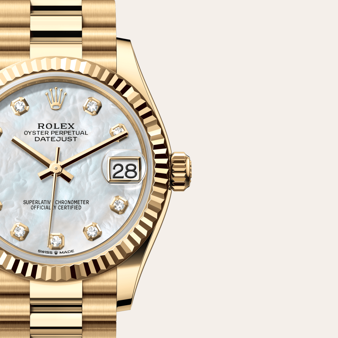 Rolex Datejust 31 Oyster, 31 mm, sarı altın M278278-0010