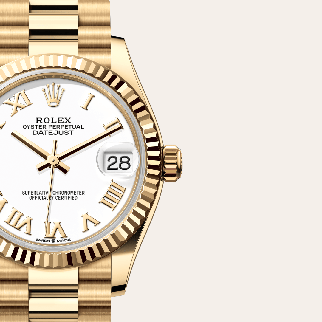 Rolex Datejust 31 Oyster, 31 mm, sarı altın M278278-0020