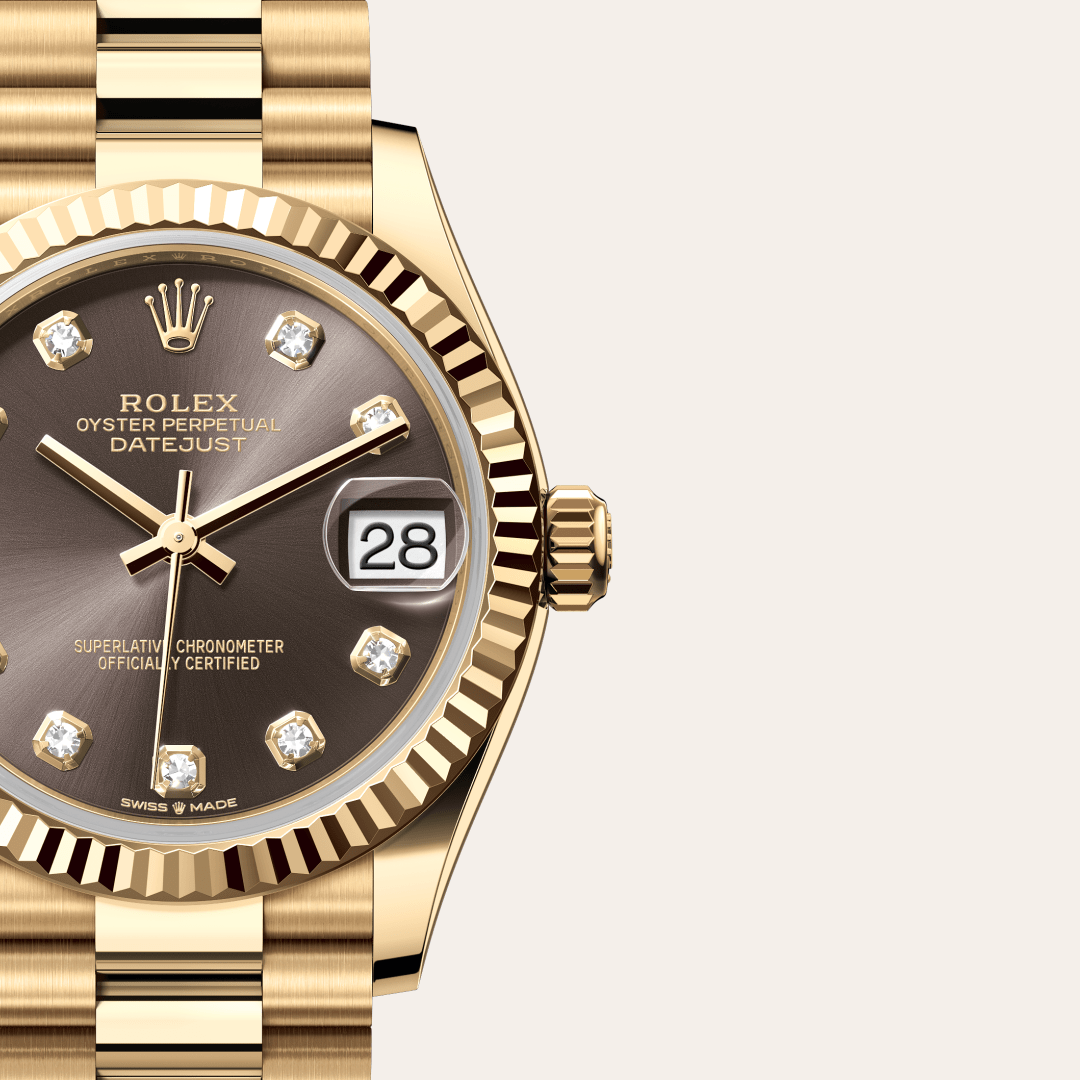 Rolex Datejust 31 Oyster, 31 mm, sarı altın M278278-0036