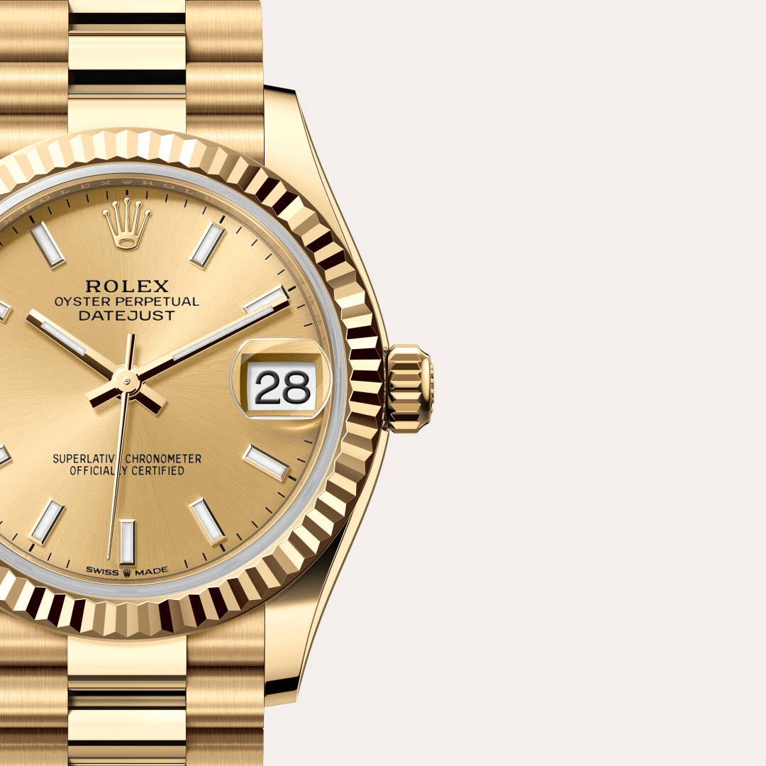 Rolex Datejust 31 Oyster, 31 mm, sarı altın M278278-0040