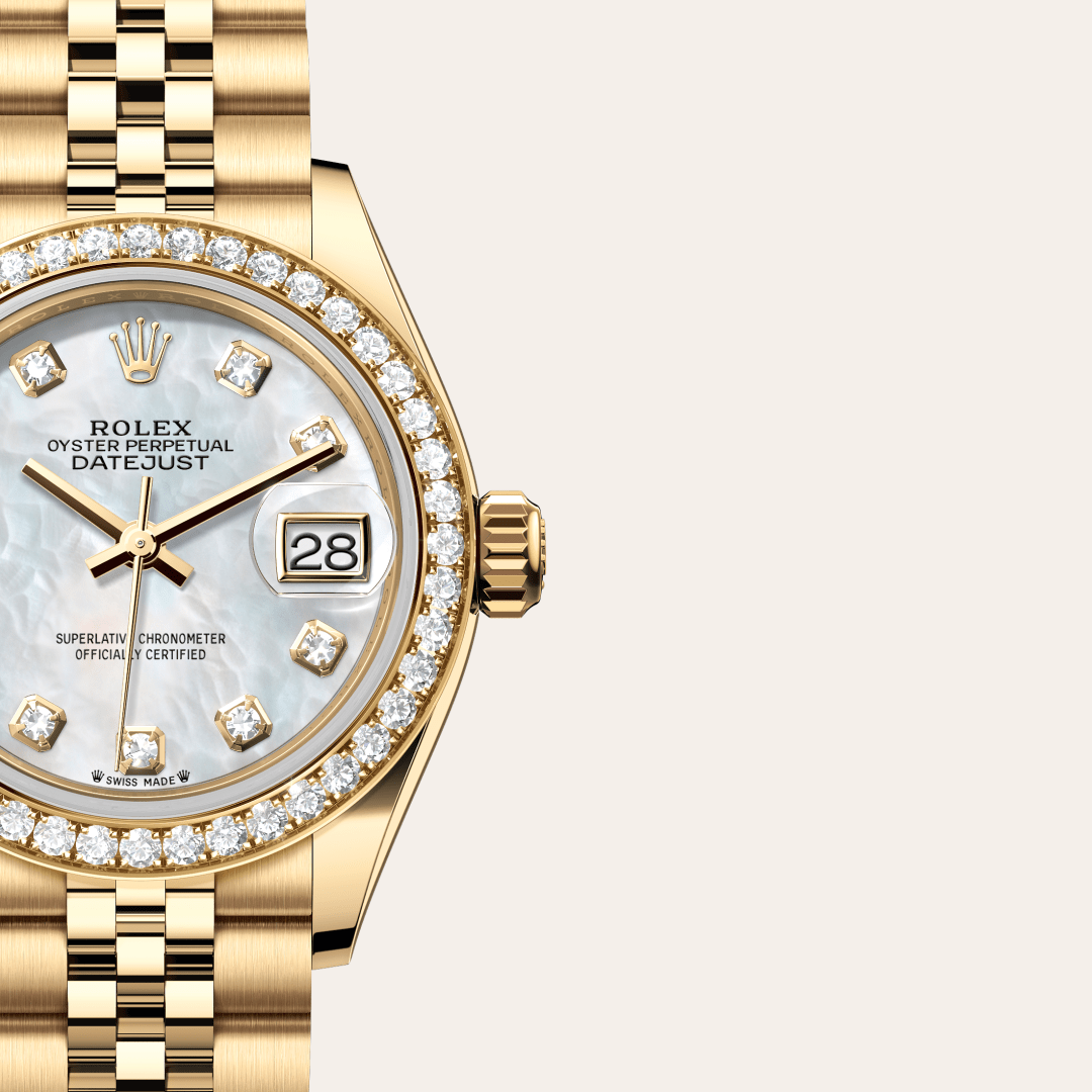 Rolex Lady-Datejust Oyster, 28 mm, sarı altın ve pırlanta M279138RBR-0016