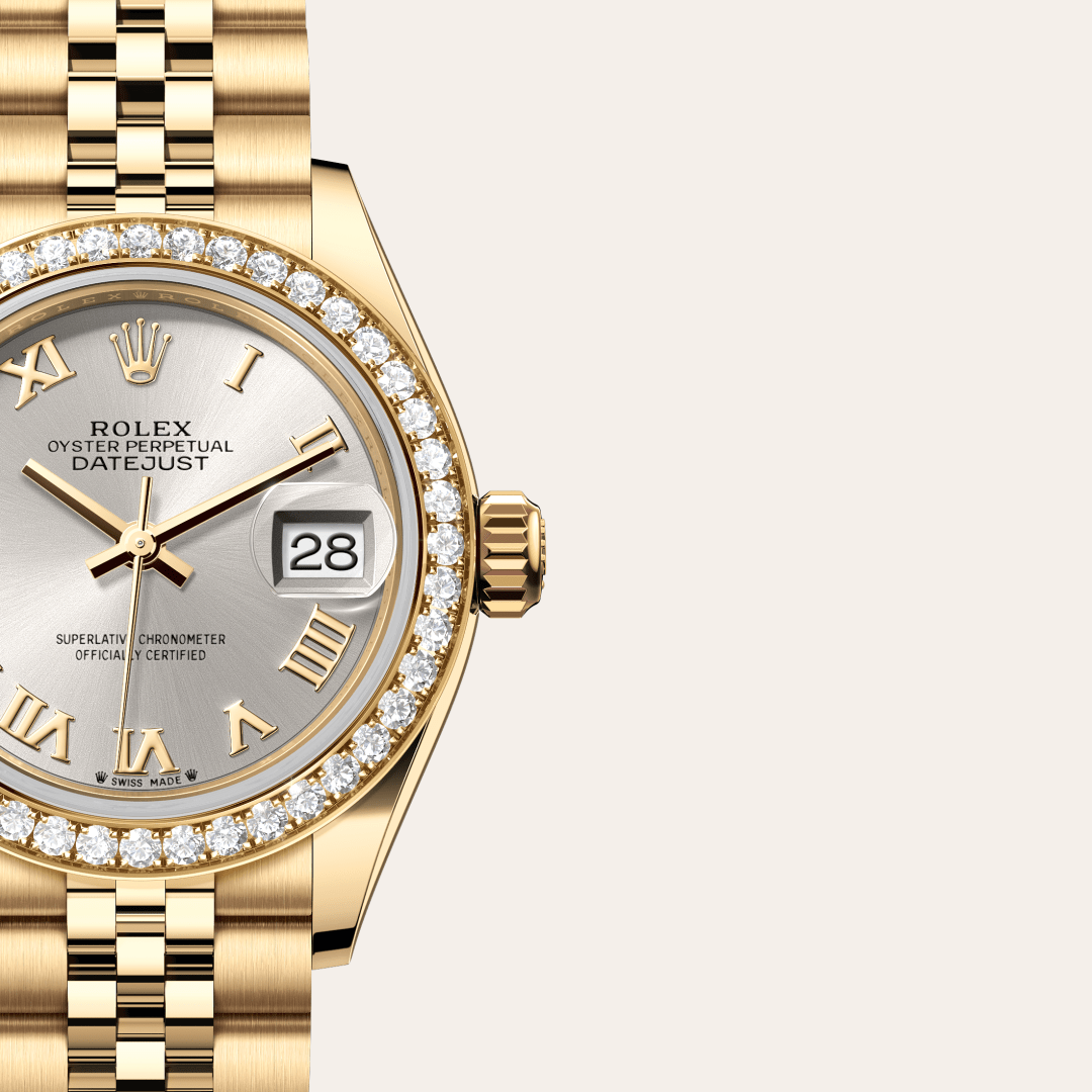 Rolex Lady-Datejust Oyster, 28 mm, sarı altın ve pırlanta M279138RBR-0018
