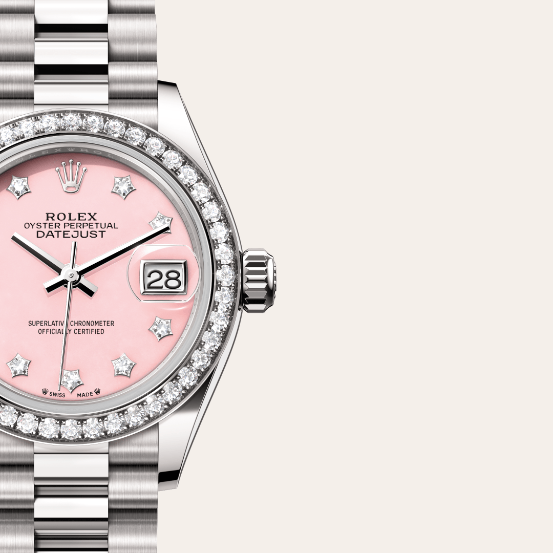 Rolex Lady-Datejust Oyster, 28 mm, beyaz altın ve pırlanta M279139RBR-0002