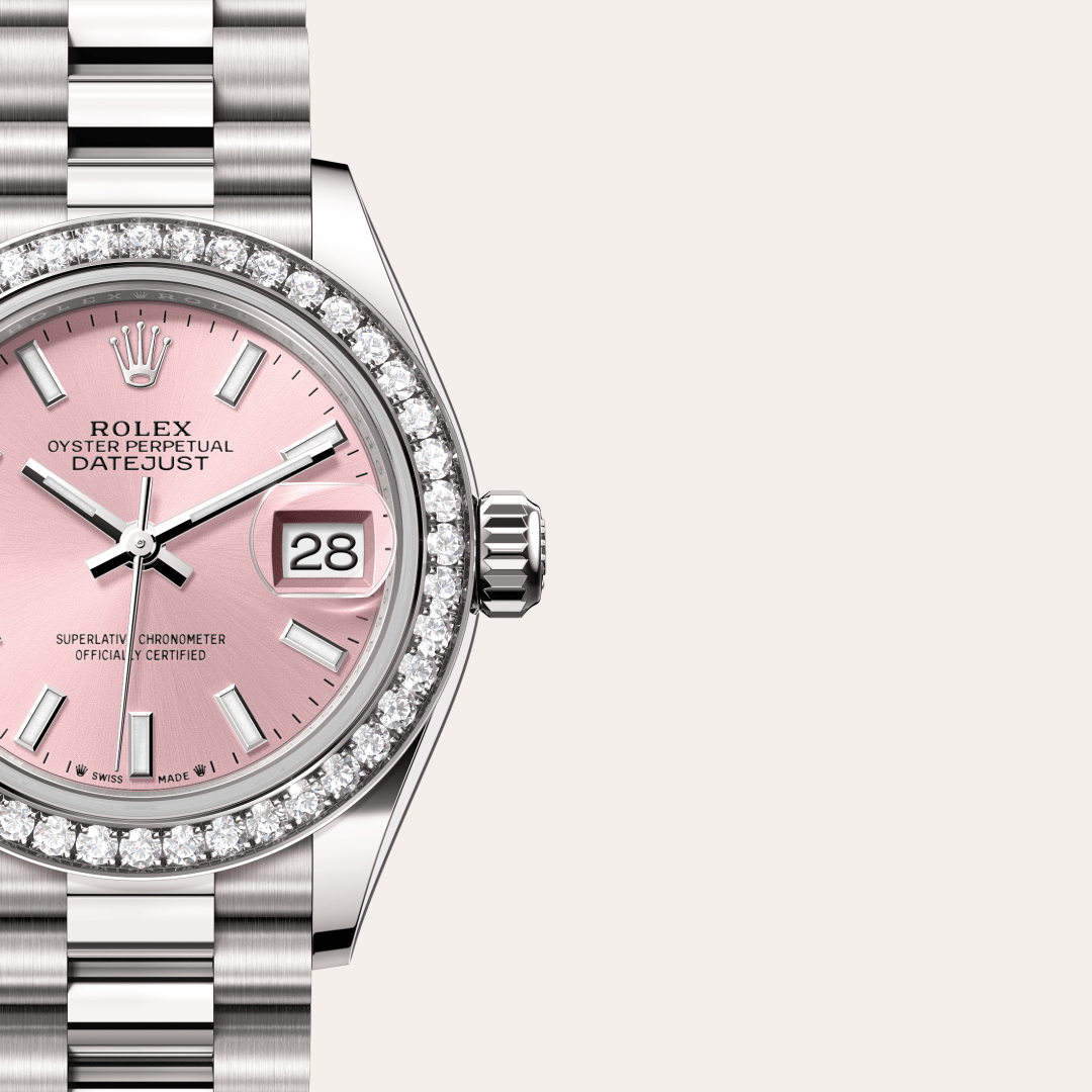 Rolex Lady-Datejust Oyster, 28 mm, beyaz altın ve pırlanta M279139RBR-0004