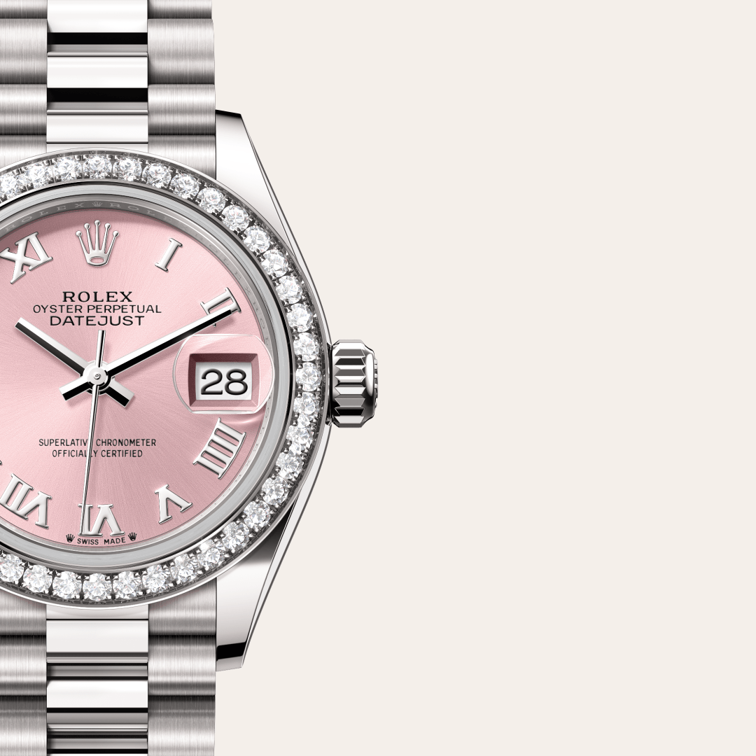 Rolex Lady-Datejust Oyster, 28 mm, beyaz altın ve pırlanta M279139RBR-0012