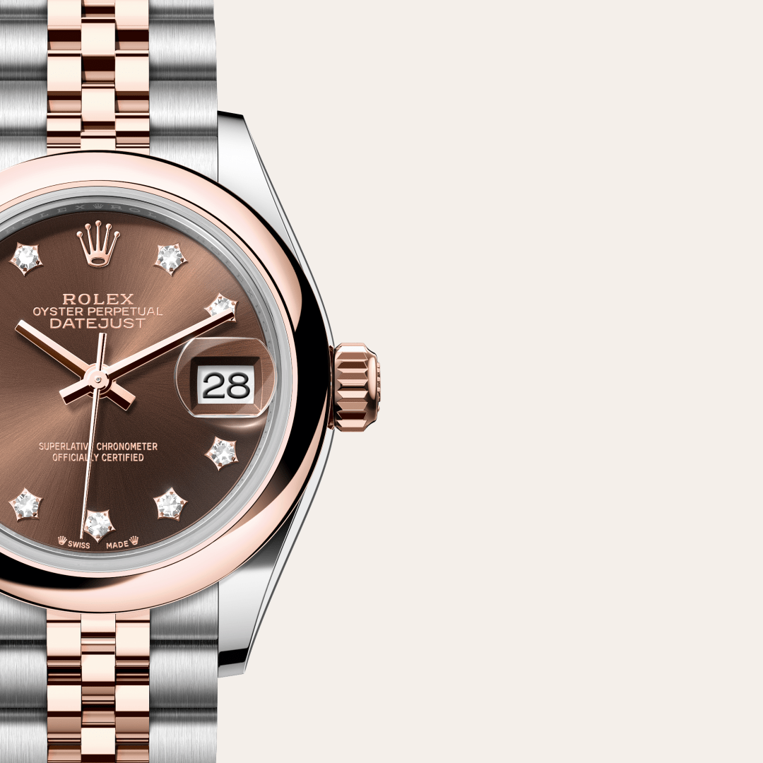 Rolex Lady-Datejust Oyster, 28 mm, Oystersteel çelik ve Everose altın M279161-0003