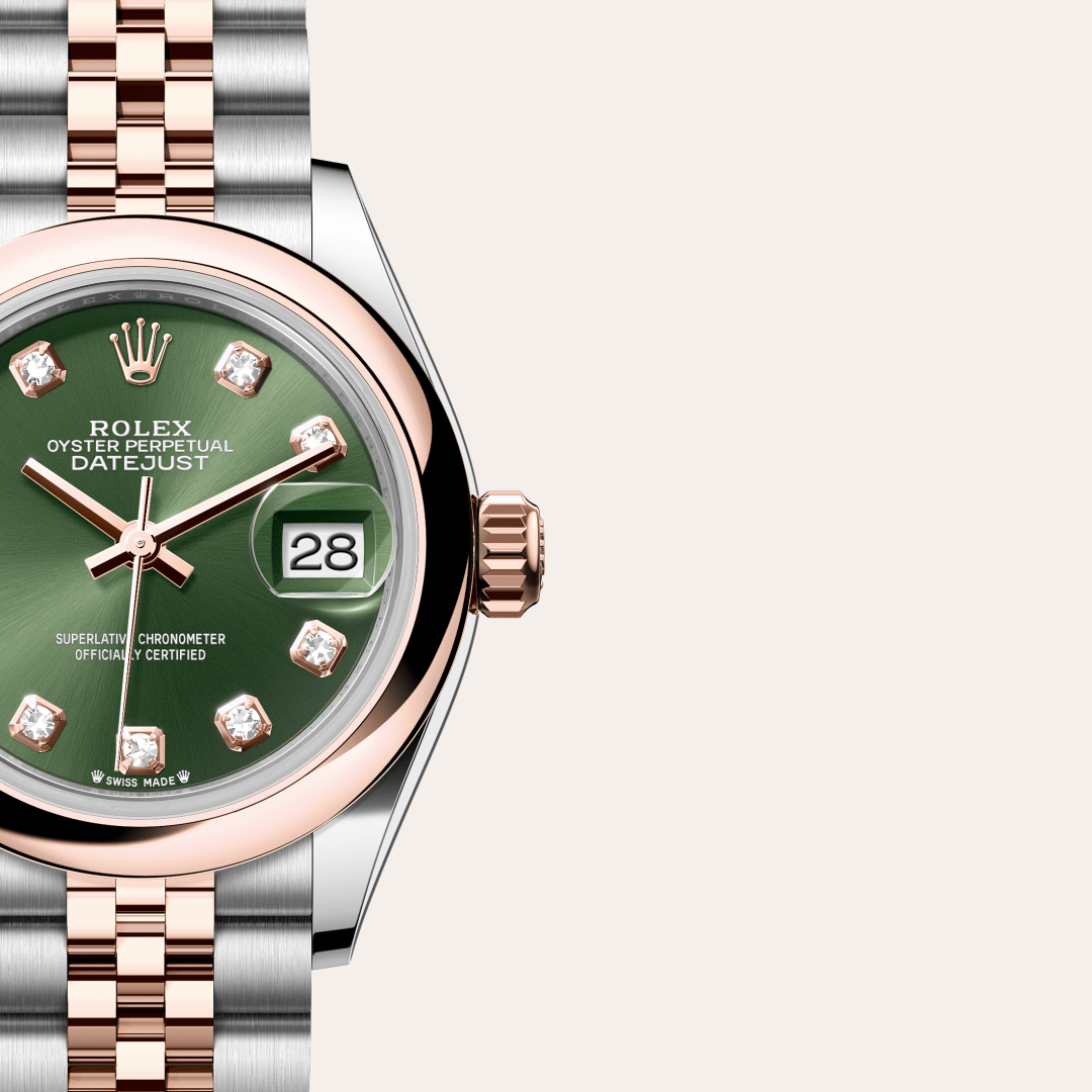 Rolex Lady-Datejust Oyster, 28 mm, Oystersteel çelik ve Everose altın M279161-0007