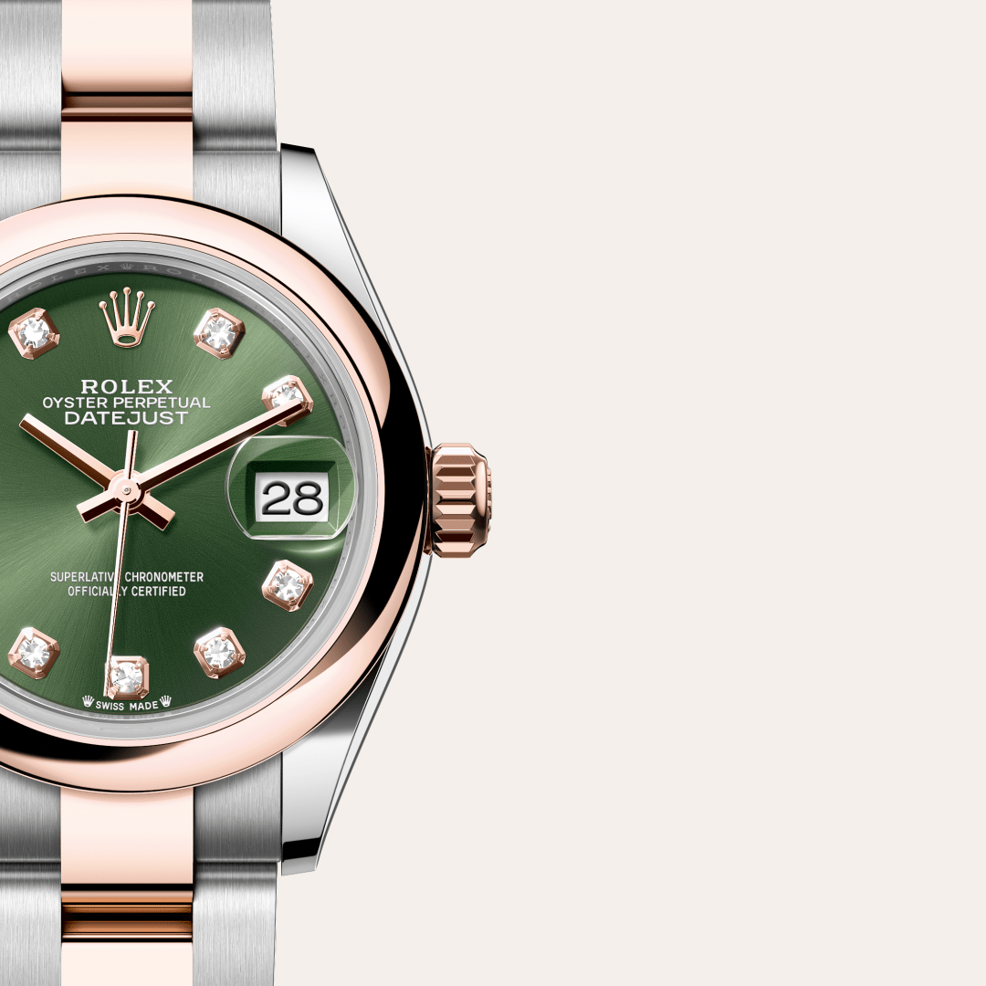 Rolex Lady-Datejust Oyster, 28 mm, Oystersteel çelik ve Everose altın M279161-0008