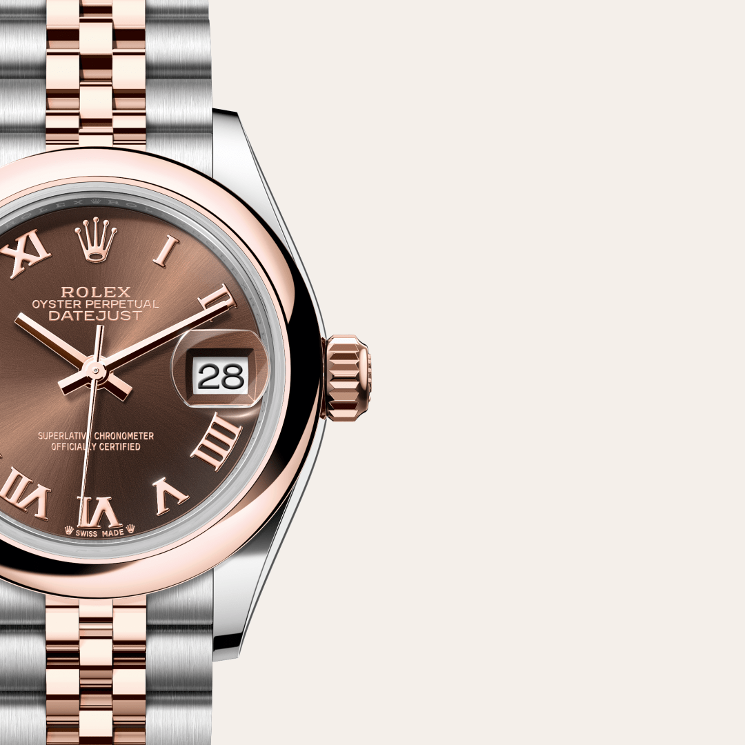 Rolex Lady-Datejust Oyster, 28 mm, Oystersteel çelik ve Everose altın M279161-0009