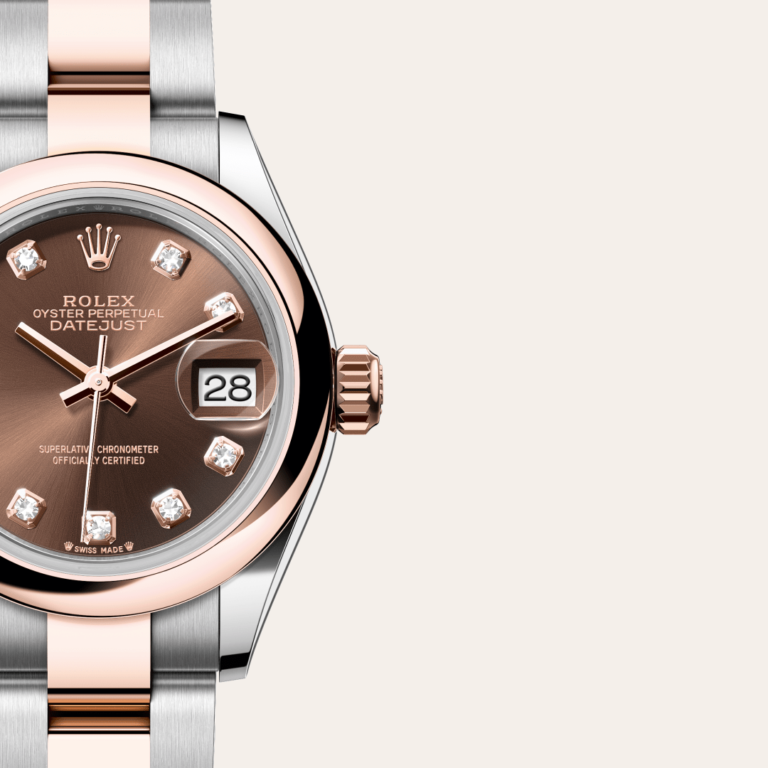 Rolex Lady-Datejust Oyster, 28 mm, Oystersteel çelik ve Everose altın M279161-0012